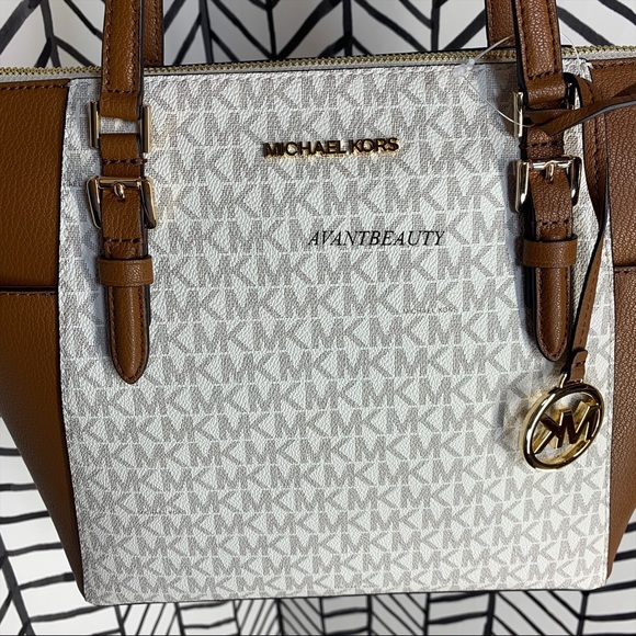 Michael kors Charlotte large TZ tote vanilla brown - Picture 8 of 12